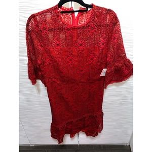 Lace dress with bell sleeves